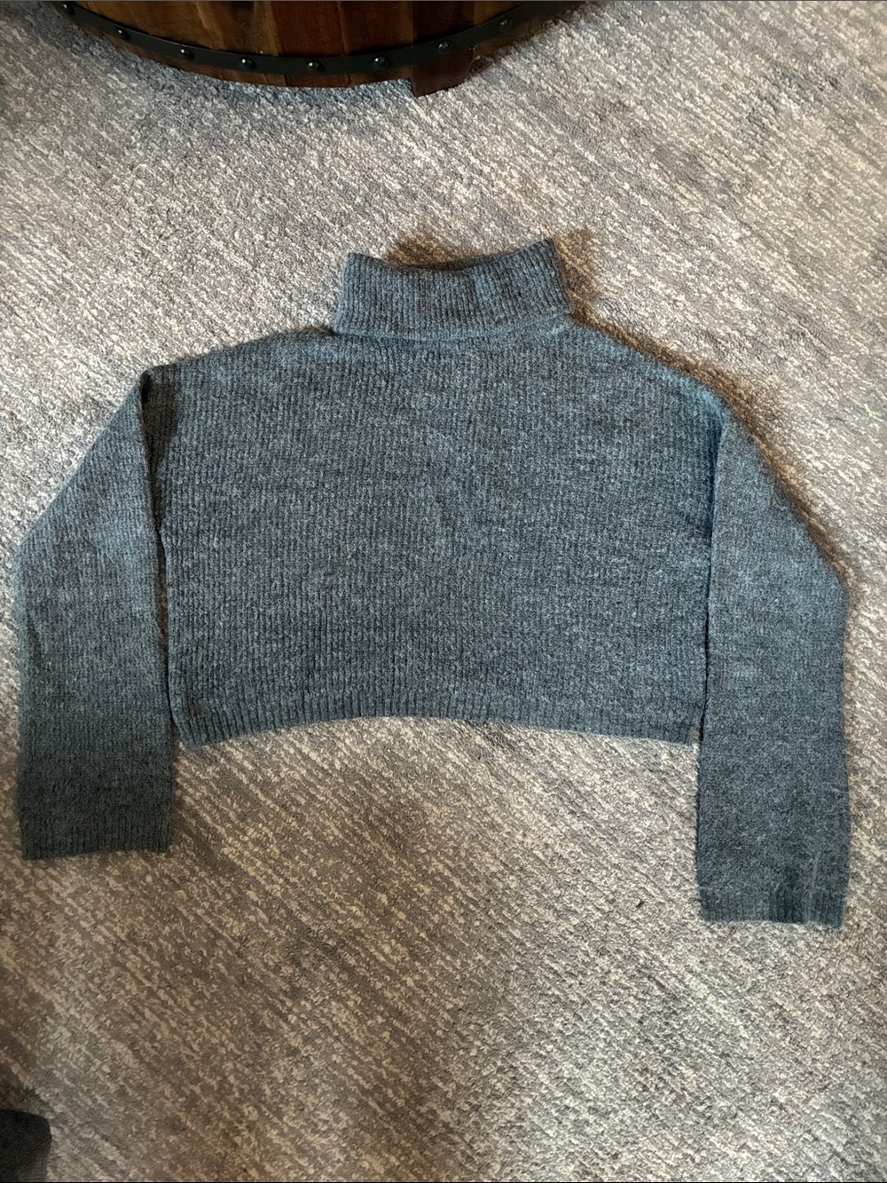 Gently worn Gray  Wild Fable Crop Top Turtleneck Sweater